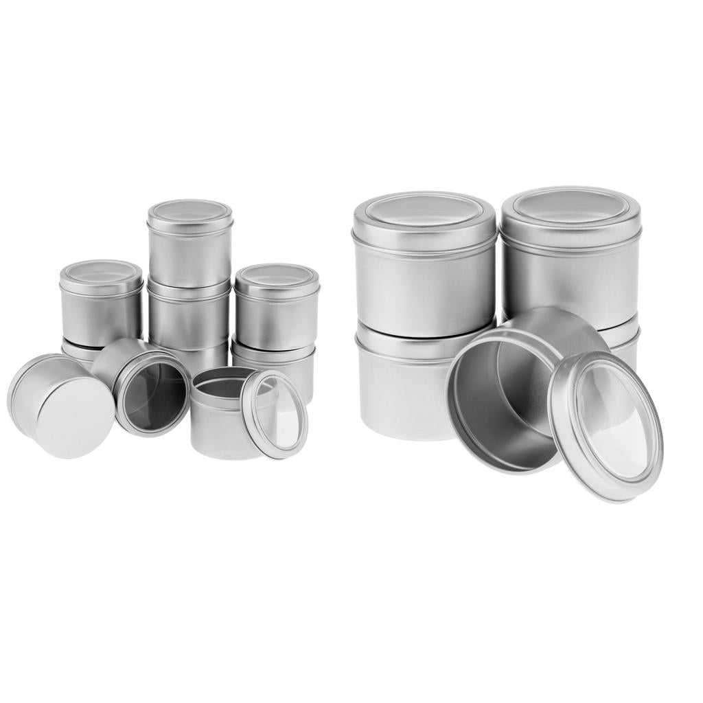 15x 100ml 60ml Round Aluminum Cosmetics Cream Empty Balm Containers Jars Tin