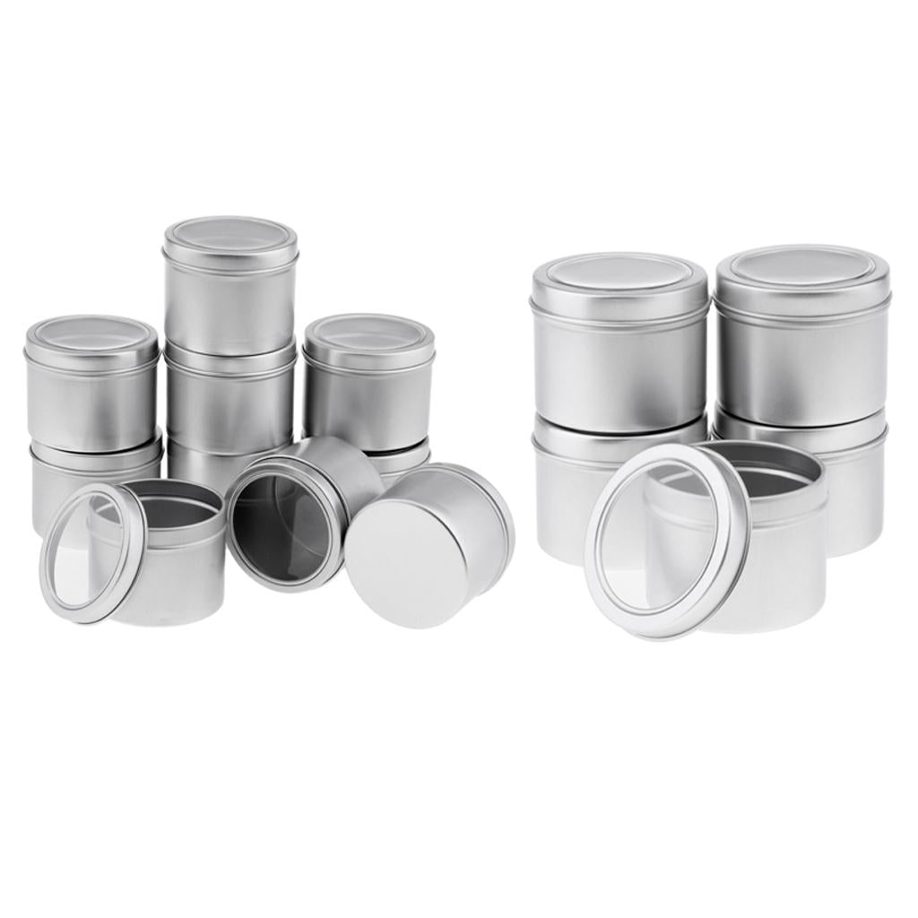 15x 100ml 60ml Round Aluminum Cosmetics Cream Empty Balm Containers Jars Tin