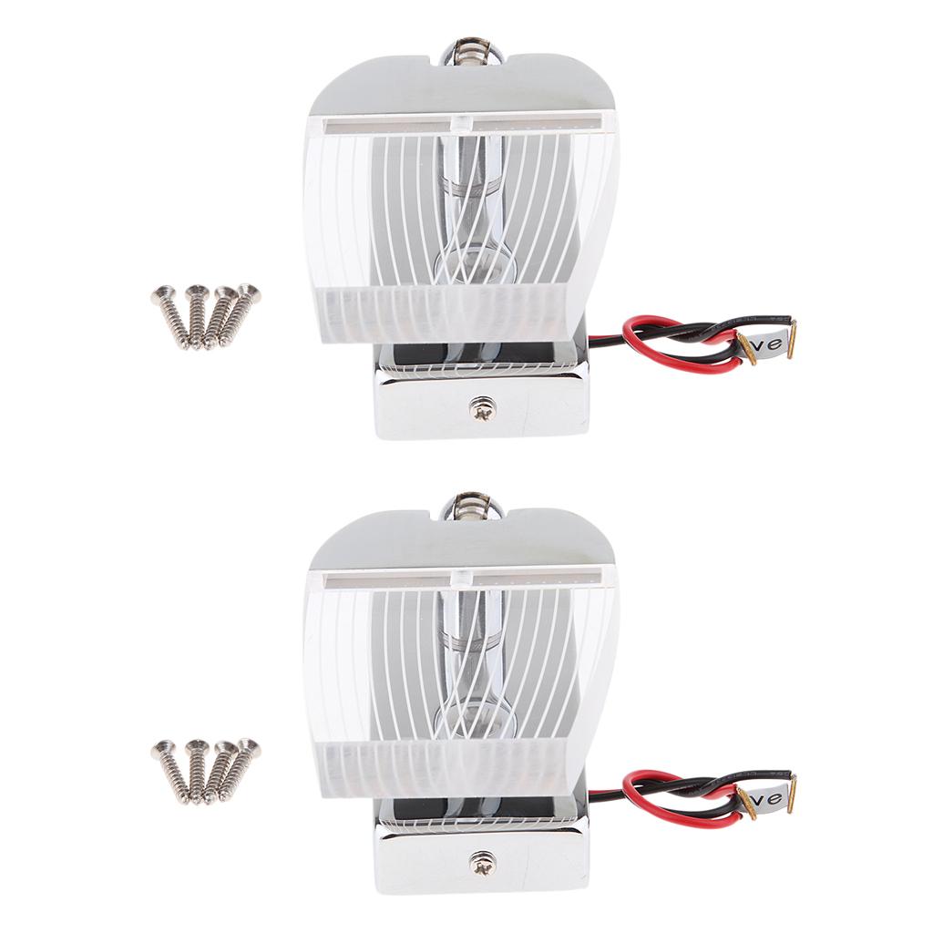 2pcs LED Reading Light Touch Control Dimmable Marine RV USB Port Adjustable