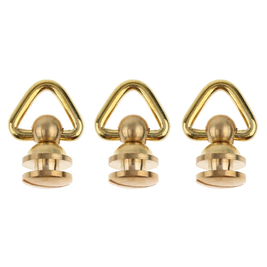 3x Brass Swivel Trigger Snap Clip Hook Buckle Lobster Clasp Hanger Keychain