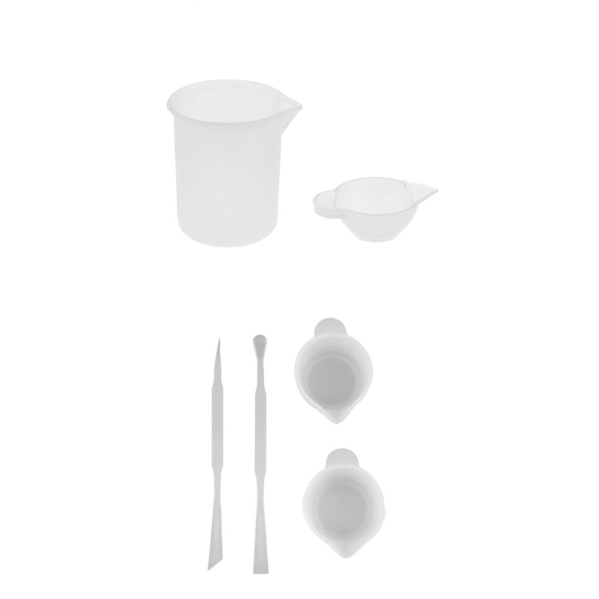 6 Pieces Silicone Resin Measuring Mixing Cup Stirring Resin Glue Tools Set