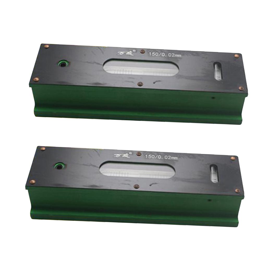 2 Pieces High Precision 0.02mm Bar Level Engineers, Carbon Steel 150mm