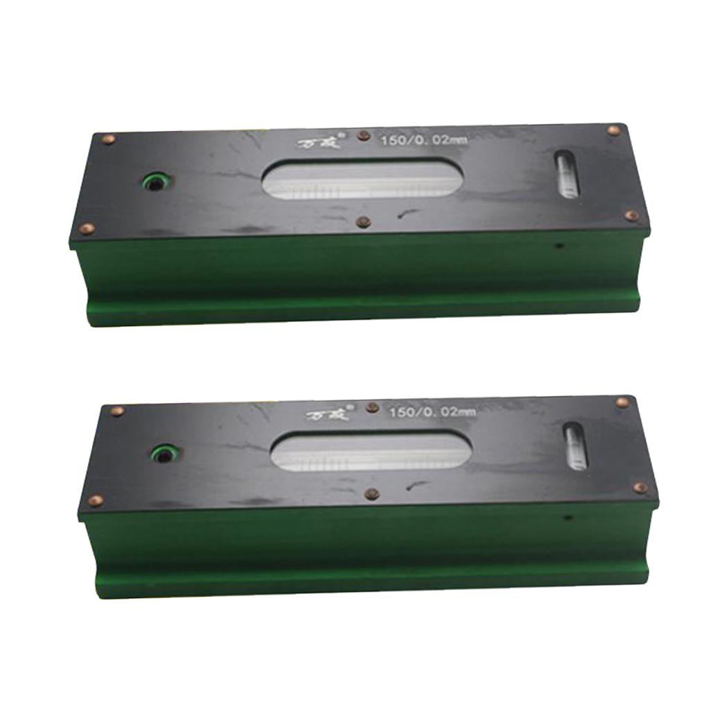 2 Pieces High Precision 0.02mm Bar Level Engineers, Carbon Steel 150mm