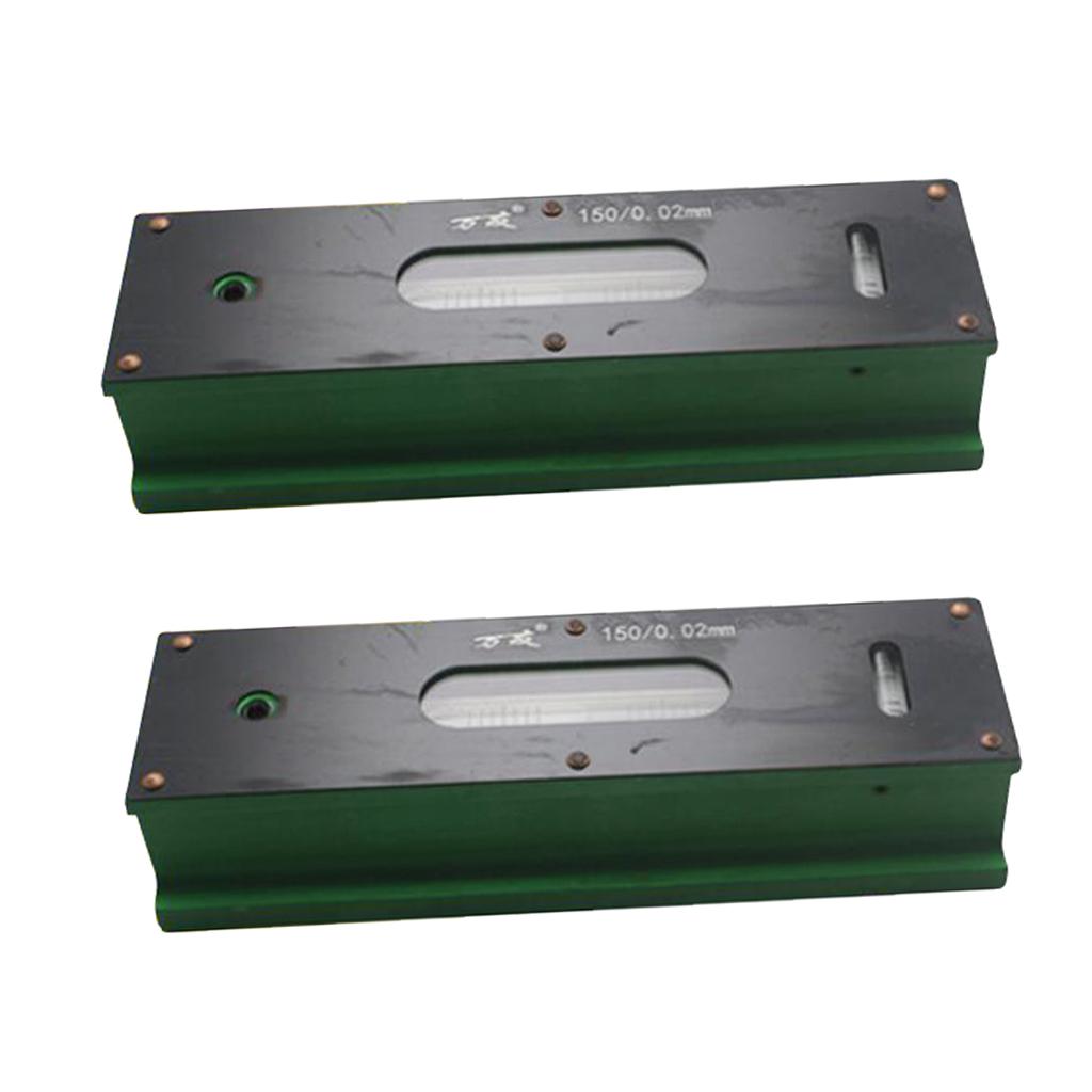 2 Pieces High Precision 0.02mm Bar Level Engineers, Carbon Steel 150mm