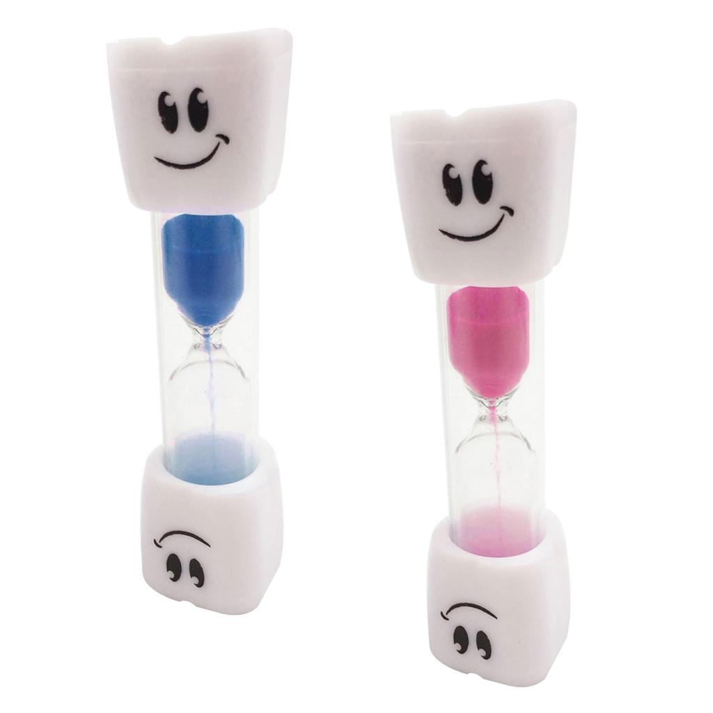 2 Pcs Toothbrush Timer Hourglass Kids Smile Sand Egg Clock Timer 3 Min
