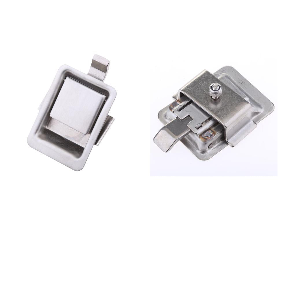 2pcs Stainless Steel Flush Paddle Latch Single Point Latch Rust Resistant