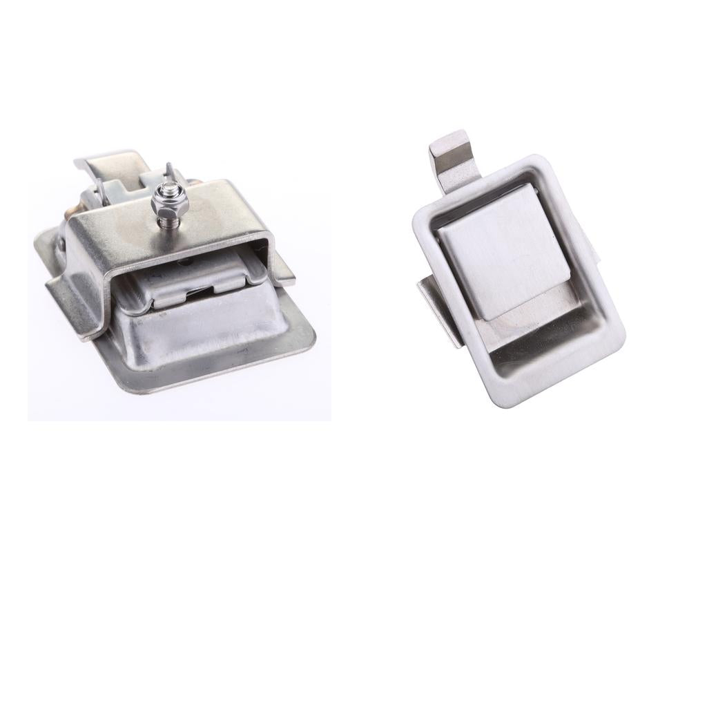 2pcs Stainless Steel Flush Paddle Latch Single Point Latch Rust Resistant