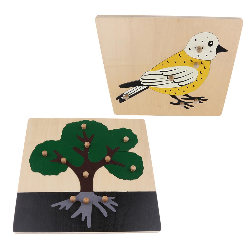 2 Piece Children Wooden Montessori Jigsaw Puzzle Toy 04
