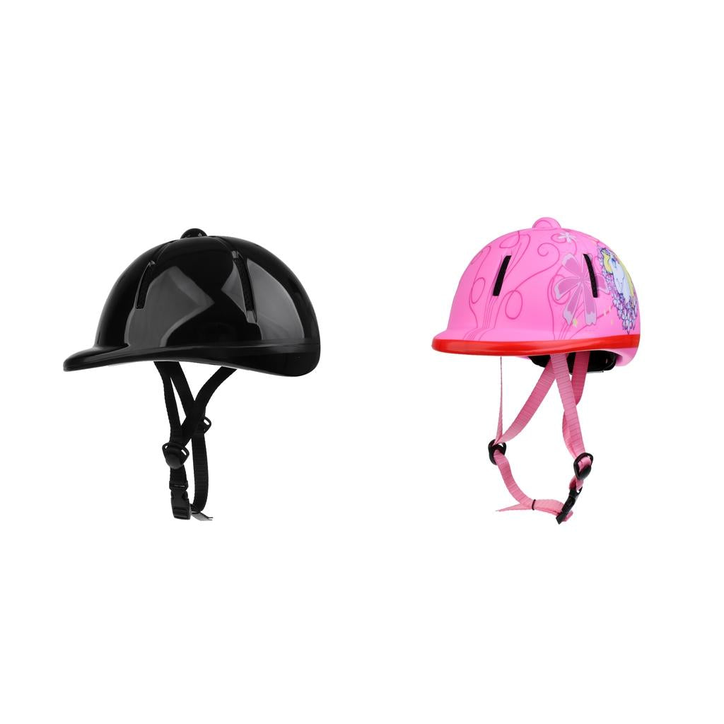 2Pc Kids Adjustable Horse Riding Hat/Helmet Head Protective Gear