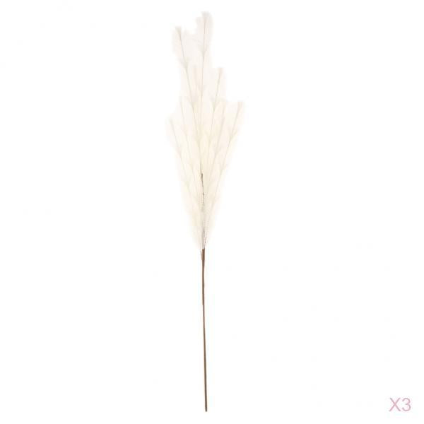 3Pcs/Set White Decorative Artificial Flower Simulation Plants Wedding Decor