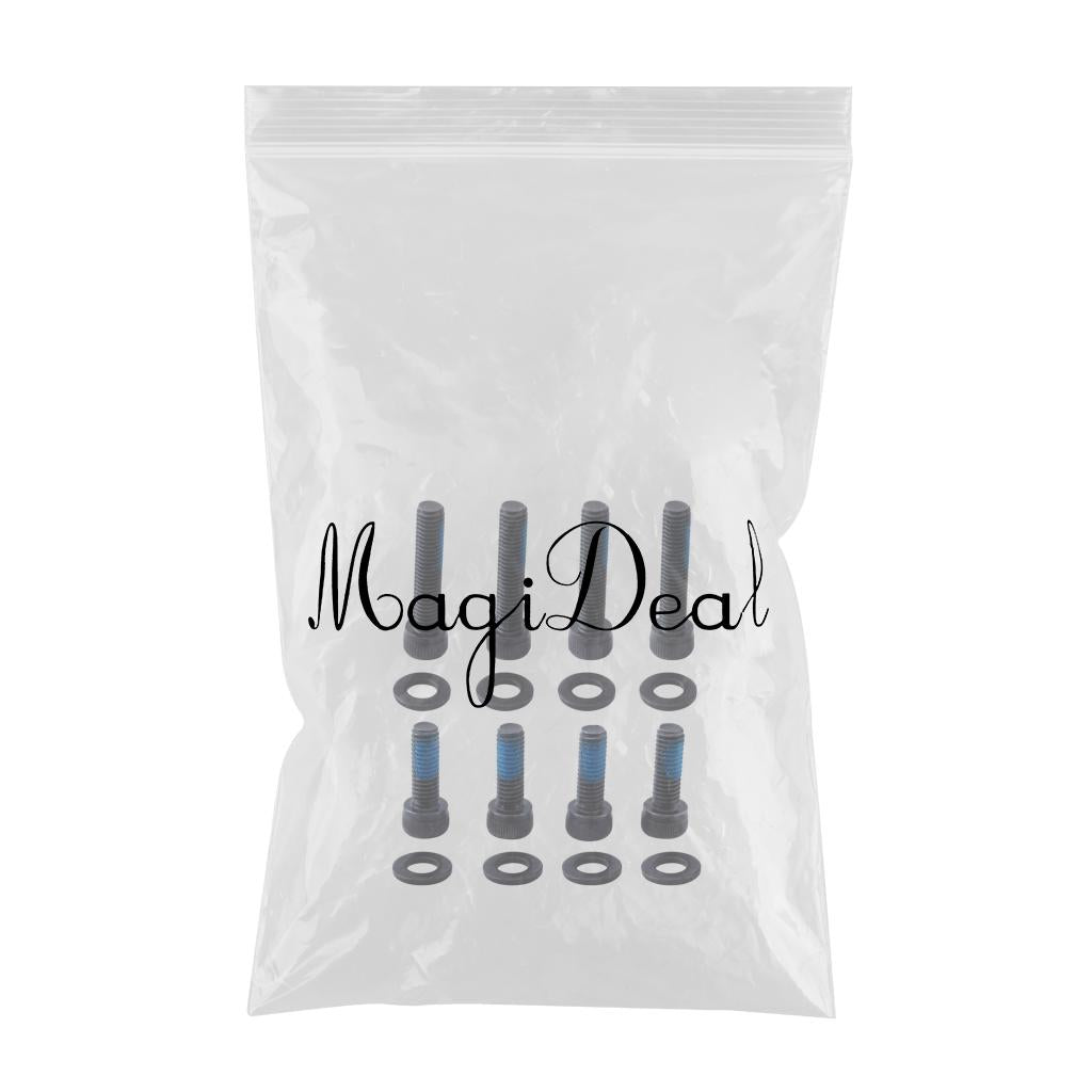 8 Pieces Bike Disc Brake Mount Adapter Steel Screws with Washers