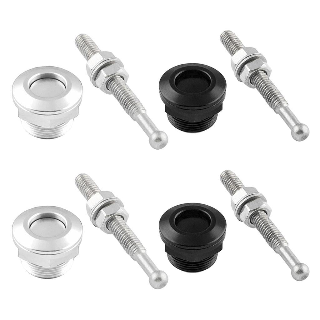 4Pcs 22mm Push Button Quick Release Bonnet Hood Pins Lock Latch Universal