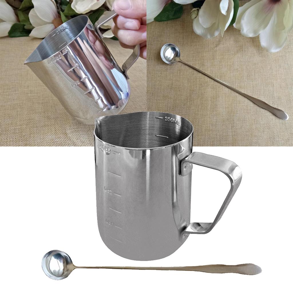 350ml Stainless Steel Candle Making Pitcher Pouring Pot Long Stirring Spoon