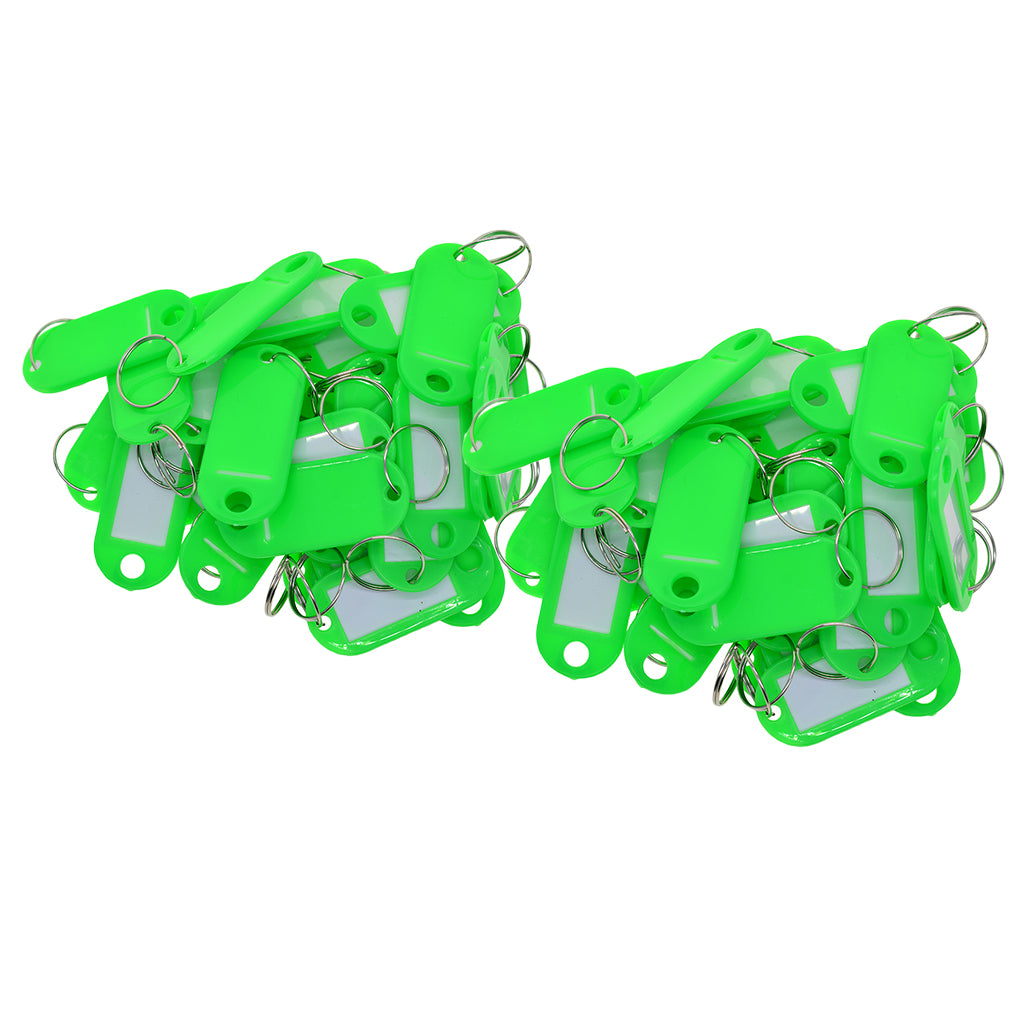 100pcs Removable Waterproof Key Tags ID Name Card Tags Mark Label Green