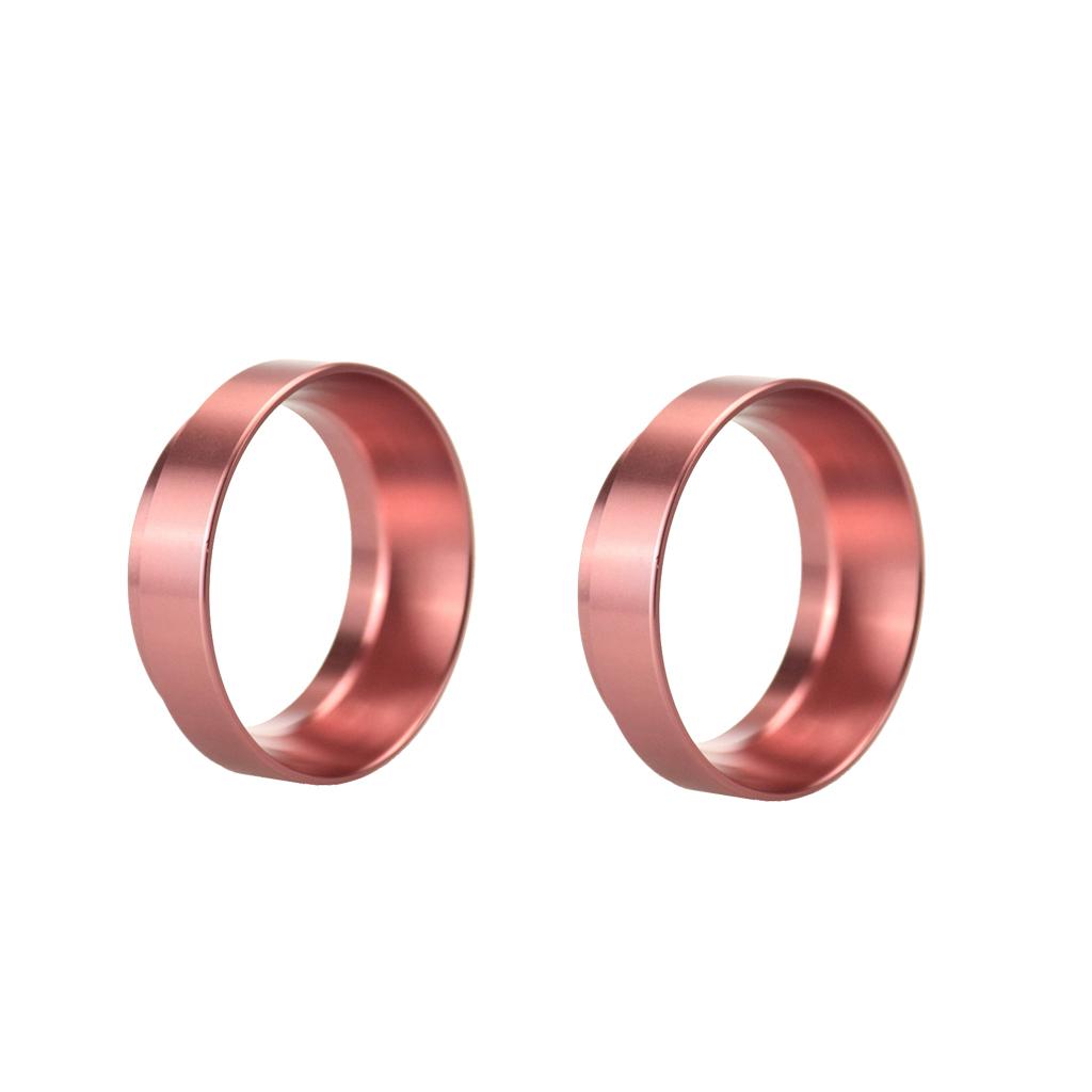 2xRose Red 58mm Dia. Intelligent Dosing Ring for Brewing Bowl Coffee Powder
