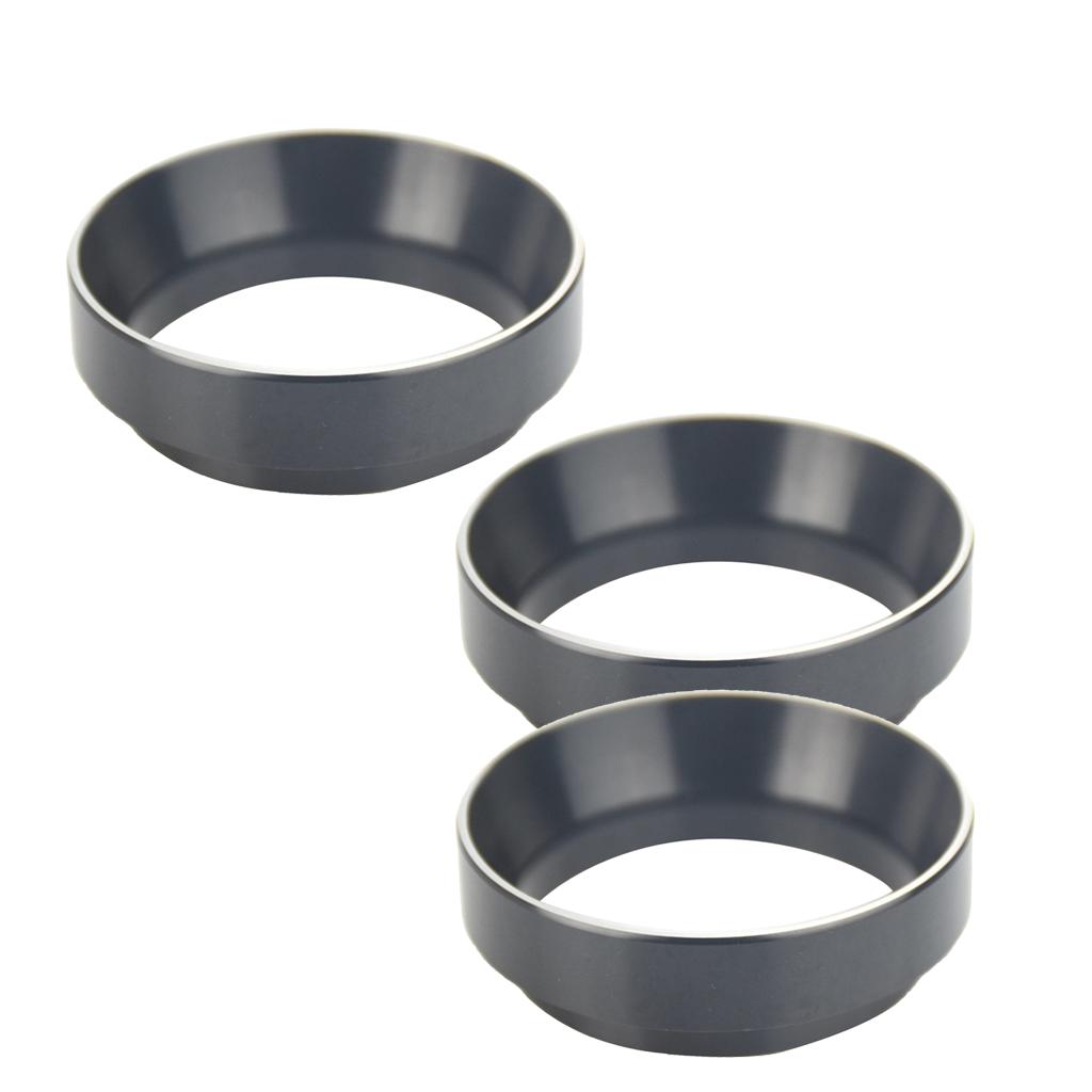 3xBlack 58mm Dia. Intelligent Dosing Ring for Brewing Bowl Coffee Powder