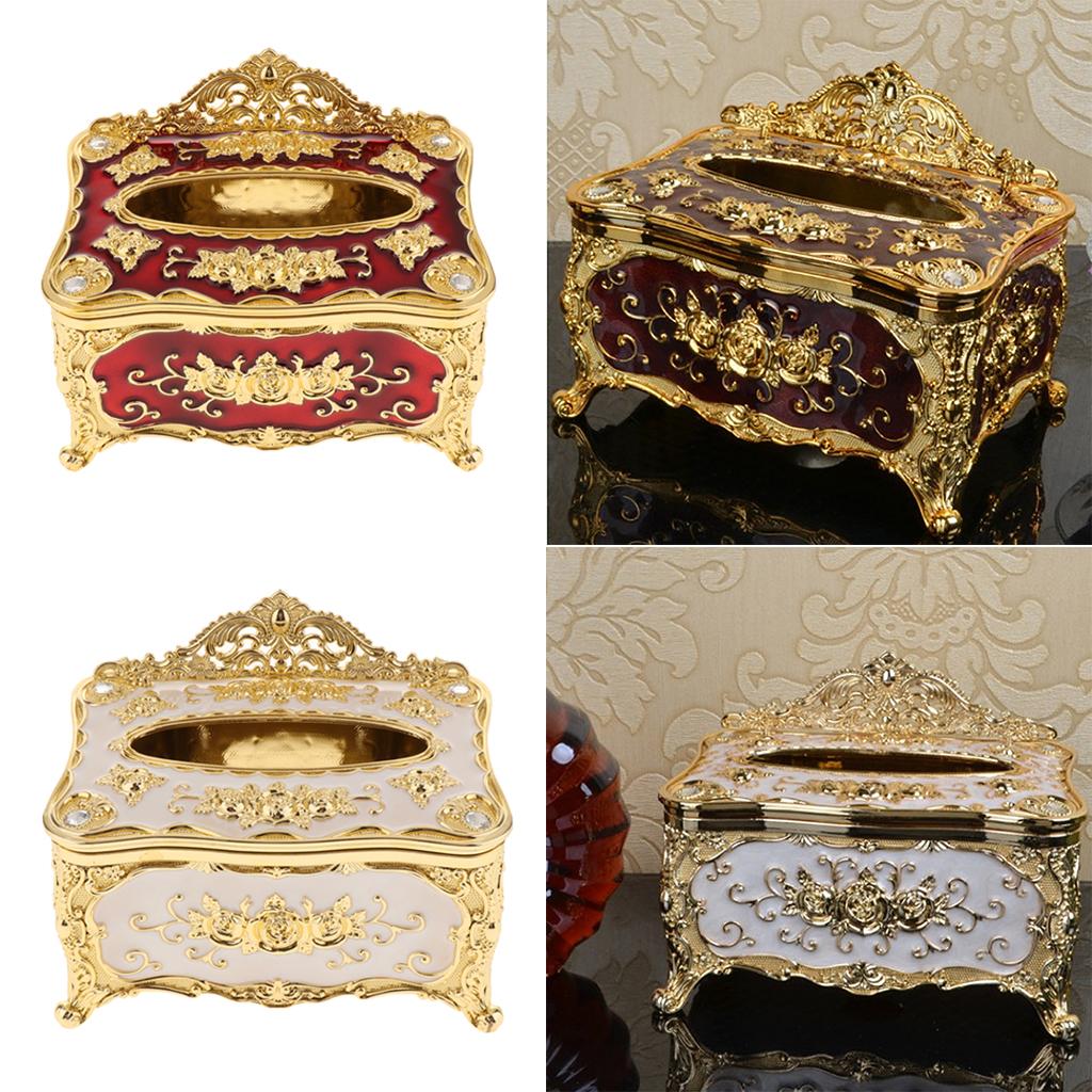 2Pcs European Style Acrylic Tissue Refill Holder Luxury Napkin Box Cover