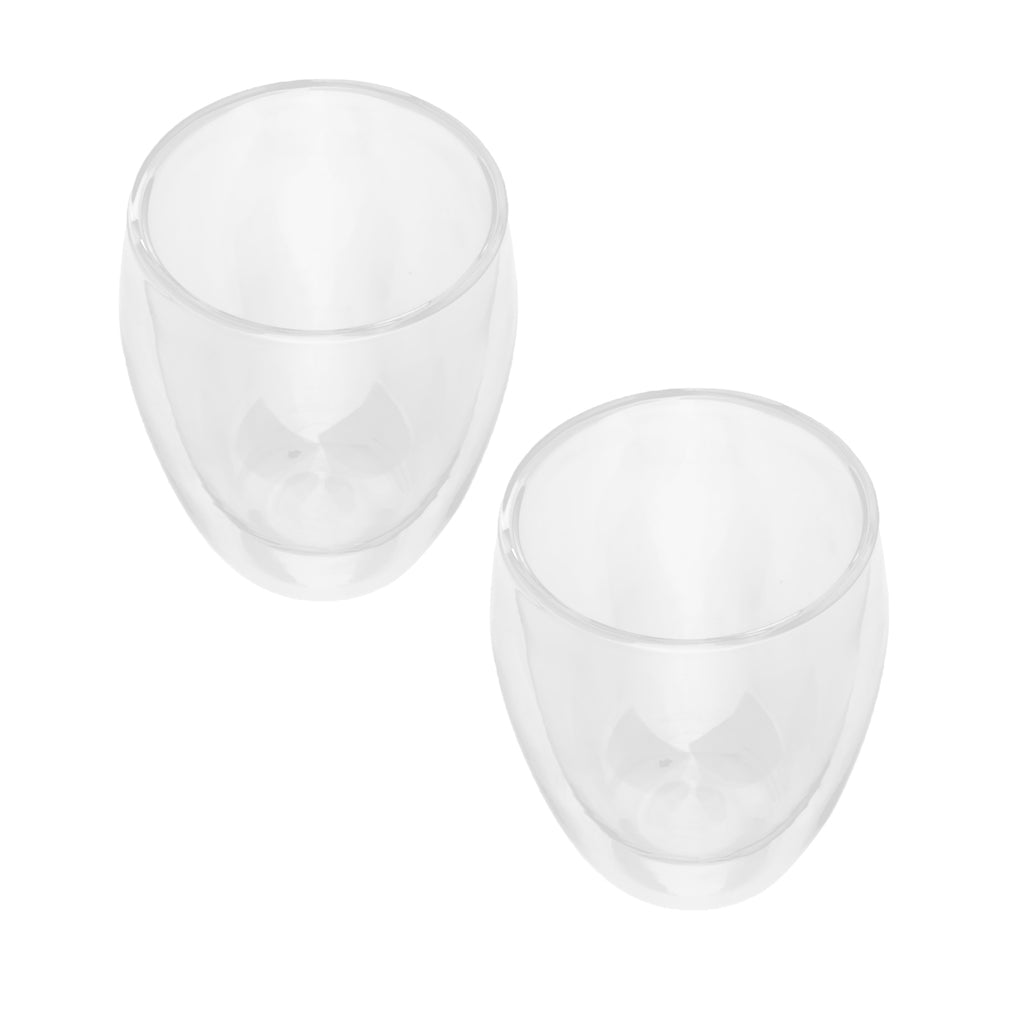 2xGlass Cup Double-Layer Glass Coffee Mugs