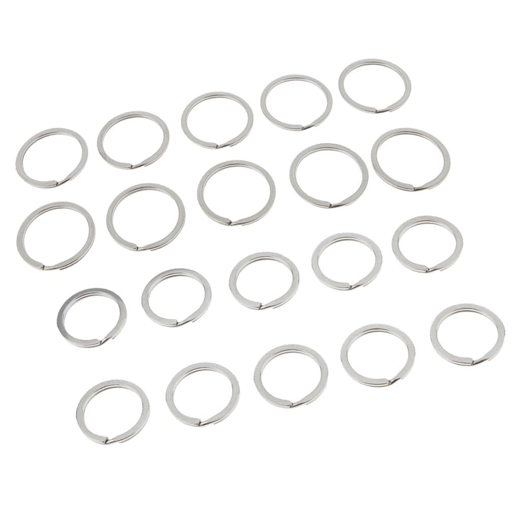 20Pcs Stainless Steel O Ring Sports Key Chain Buckle Holder Camping Silver