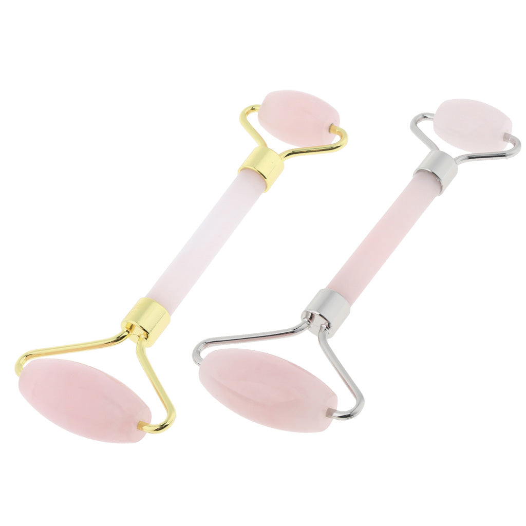 2X Anti-Aging Crystal Jade Rollers f Face Gua Sha Scraping Tool Body Massage