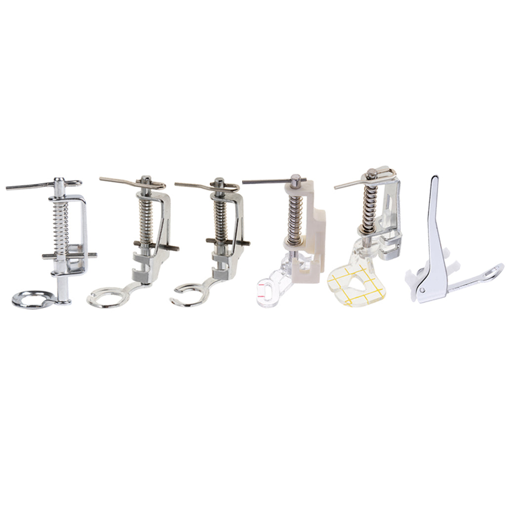 6x Metal Free Motion Darning Presser Foot for Brother Singer Sewing Machine