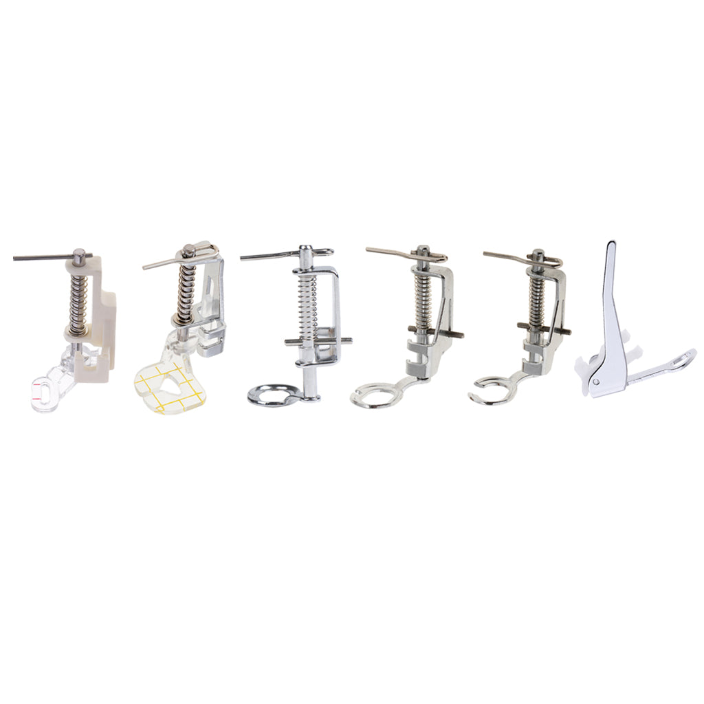 6x Metal Free Motion Darning Presser Foot for Brother Singer Sewing Machine