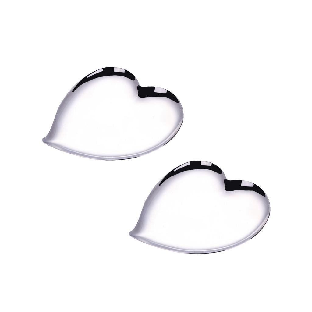 2Pcs Stainless Steel Fruit Tray Desktop Tray Hotel Serving Tray Heart