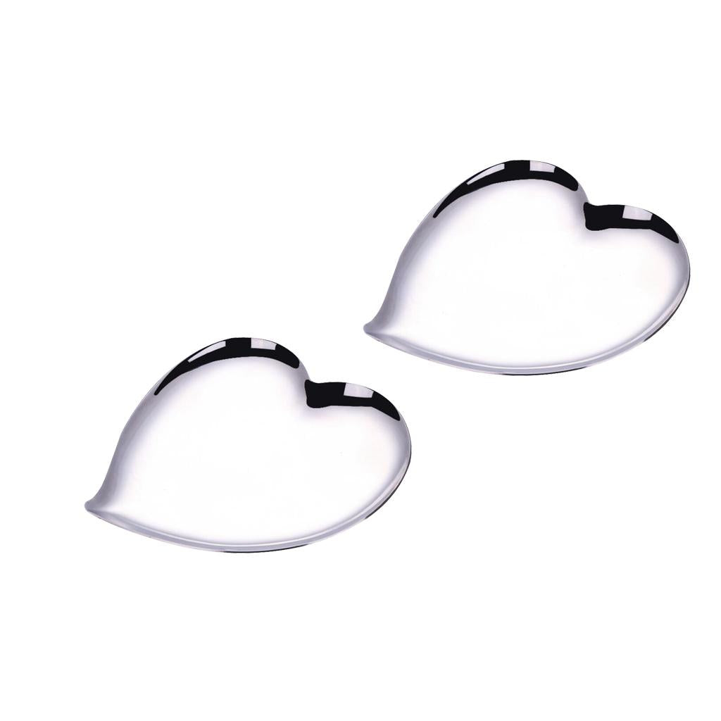 2Pcs Stainless Steel Fruit Tray Desktop Tray Hotel Serving Tray Heart