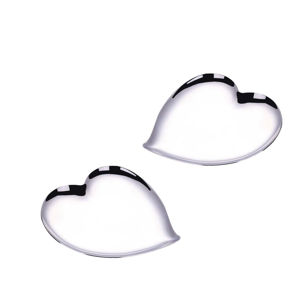 2Pcs Stainless Steel Fruit Tray Desktop Tray Hotel Serving Tray Heart