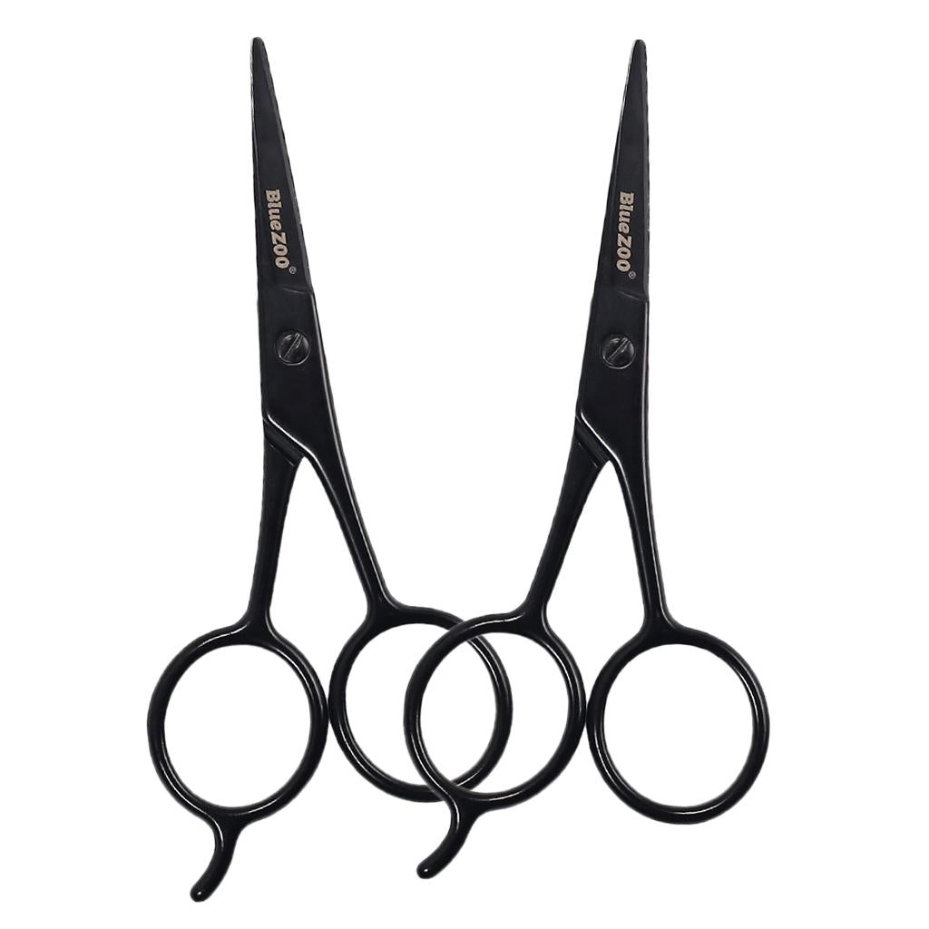 2X Stainless Beauty Beard Mustache Eyebrow Nose Trimming Scissor Clippers