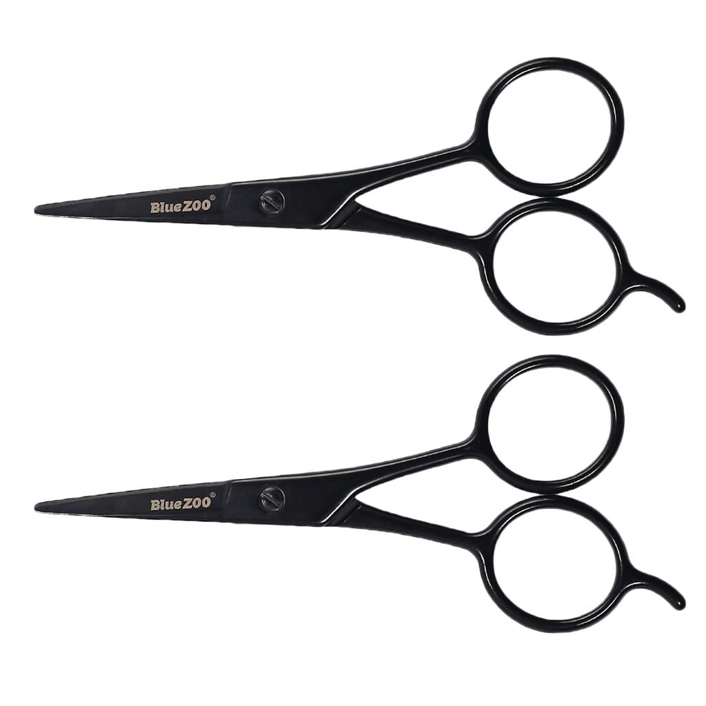 2X Stainless Beauty Beard Mustache Eyebrow Nose Trimming Scissor Clippers