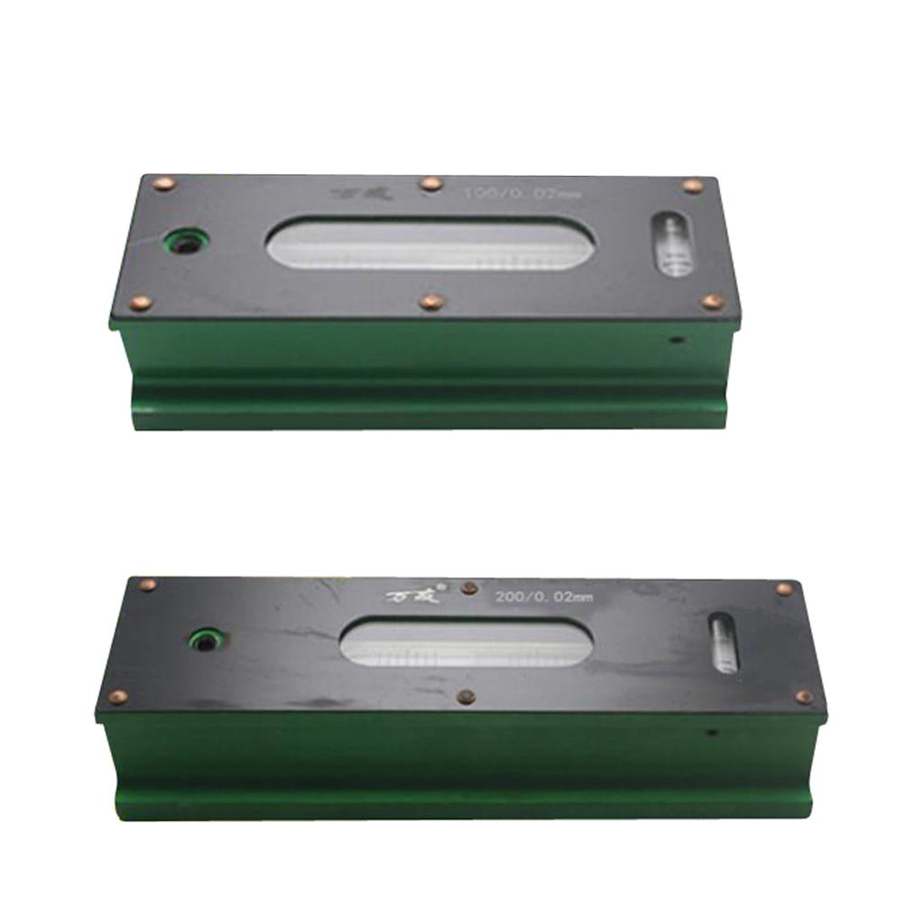 2 Pieces High Precision 0.02mm Bar Level Engineers, Carbon Steel 100mm 200mm