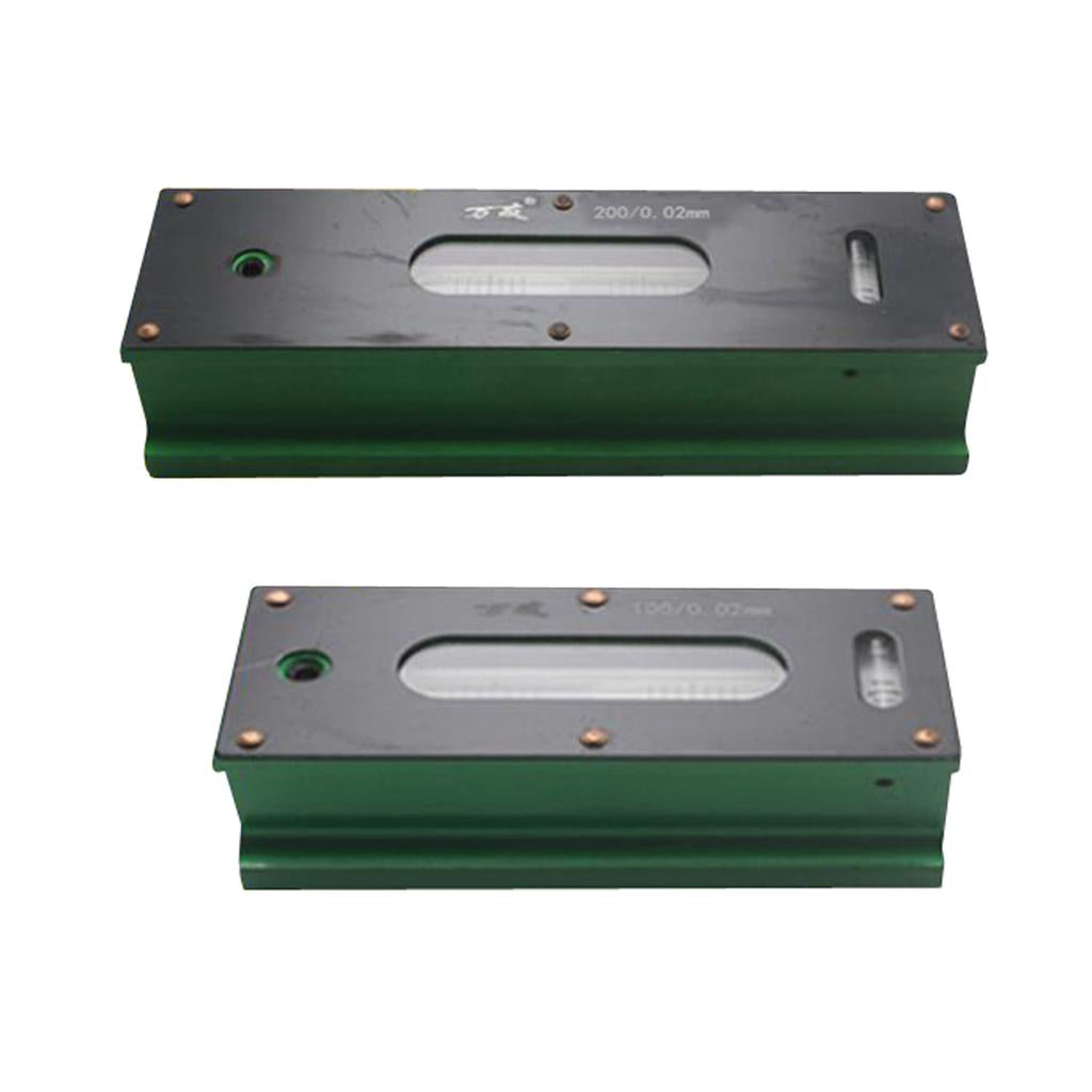 2 Pieces High Precision 0.02mm Bar Level Engineers, Carbon Steel 100mm 200mm