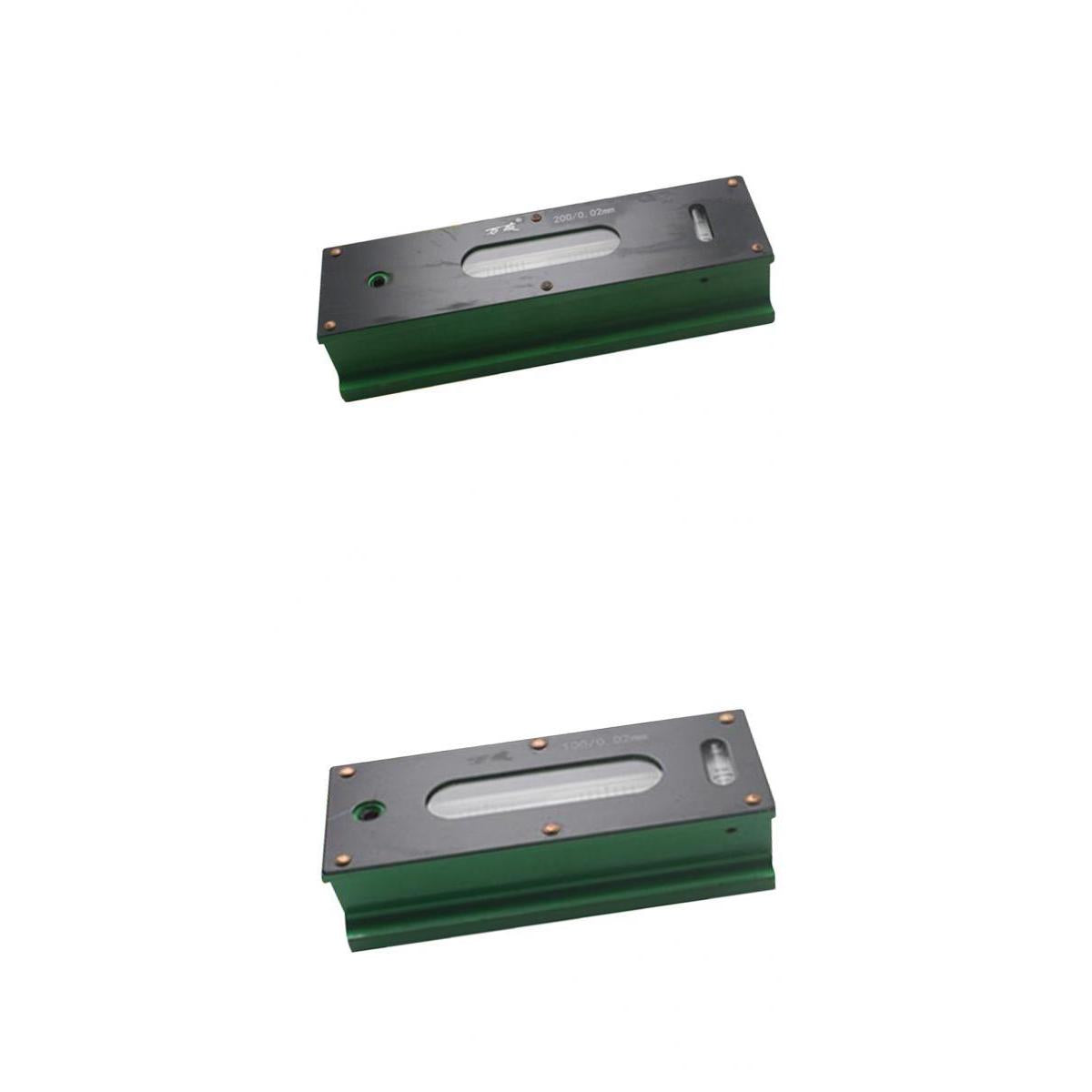 2 Pieces High Precision 0.02mm Bar Level Engineers, Carbon Steel 100mm 200mm