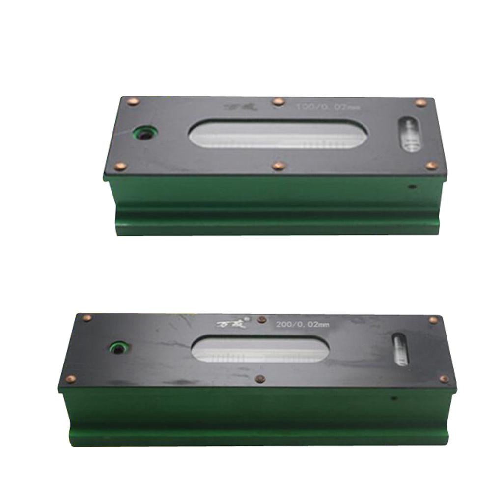 2 Pieces High Precision 0.02mm Bar Level Engineers, Carbon Steel 100mm 200mm