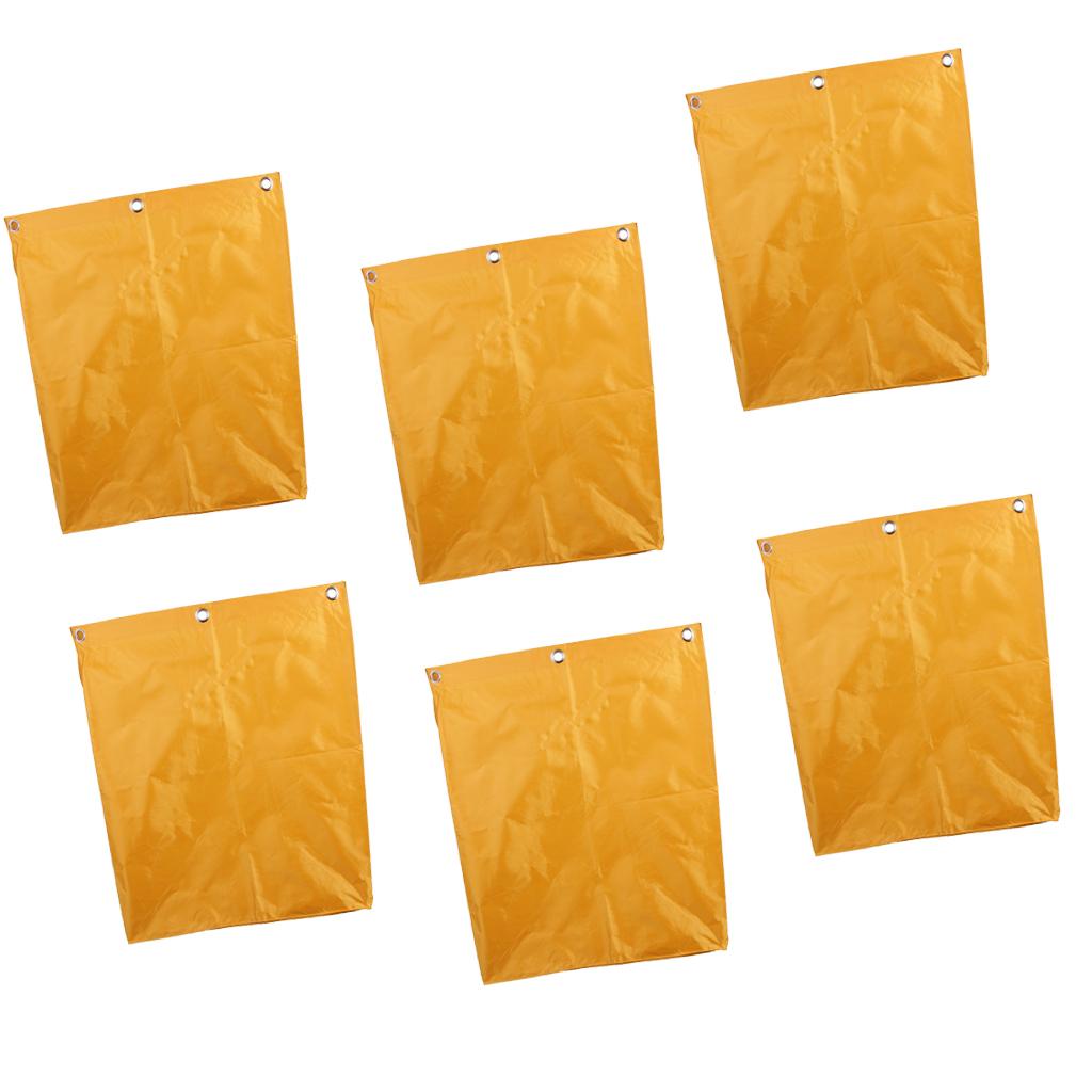 6pcs Replacement Waterproof Plastic Bag for X-Shape Linen Truck/Laundry Cart