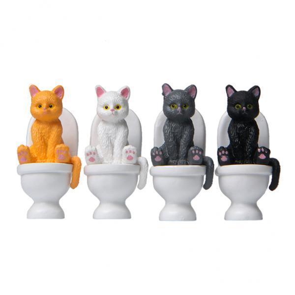 8x Cat Figures PVC Model Fairy Garden Accessory Collectibles Gifts