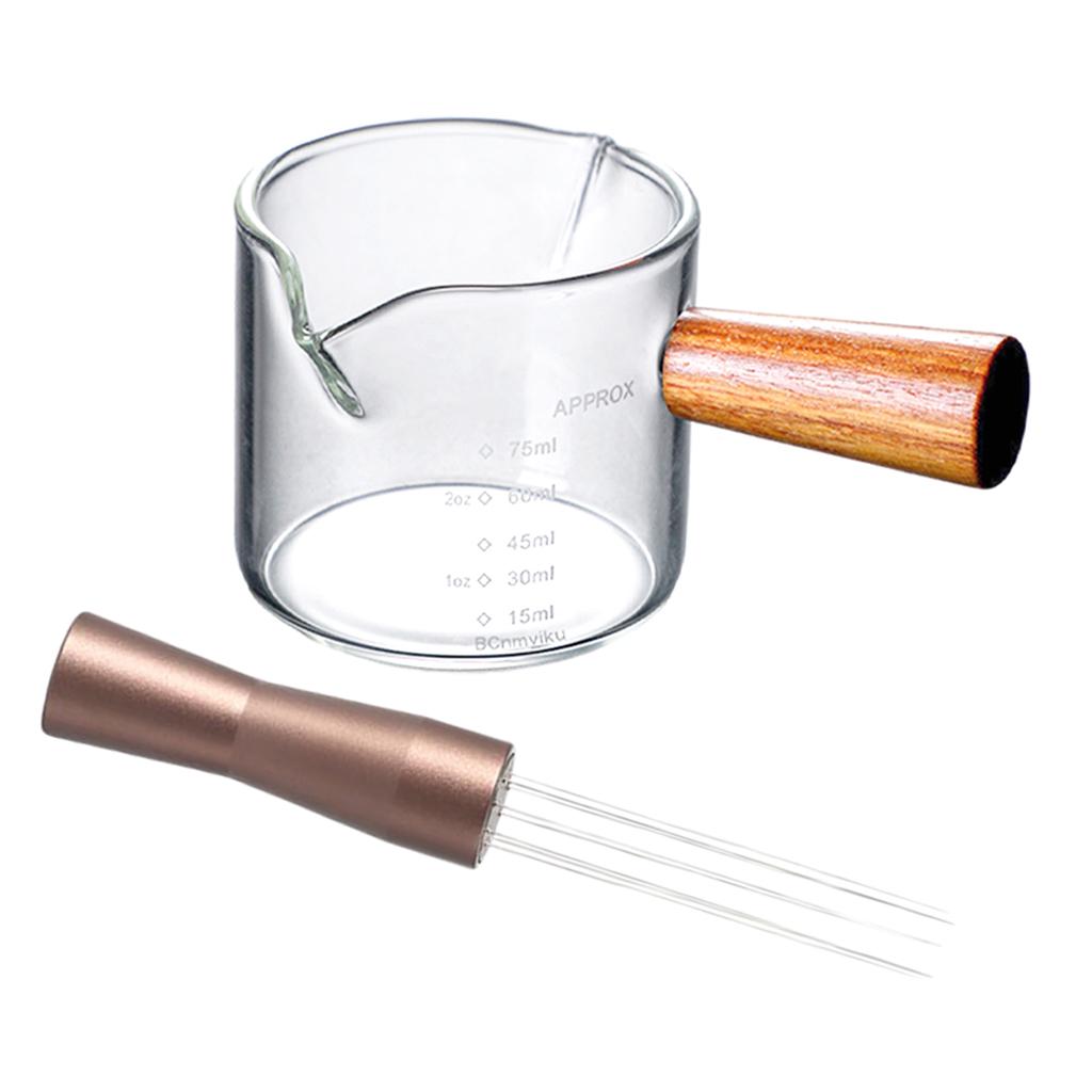 Coffee Tamper Distributor Measuring Cup Espresso Hand Stirrer Style D
