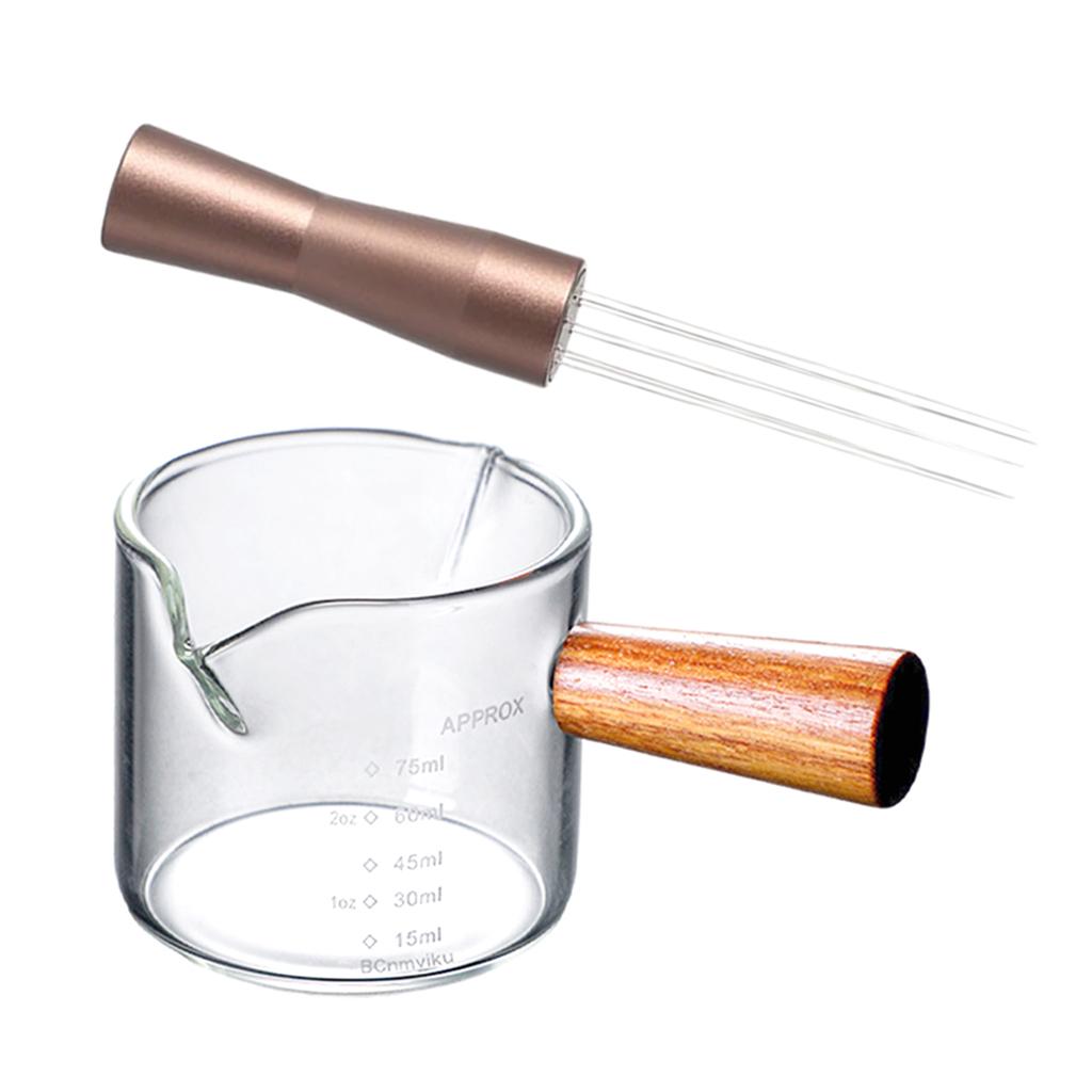 Coffee Tamper Distributor Measuring Cup Espresso Hand Stirrer Style D