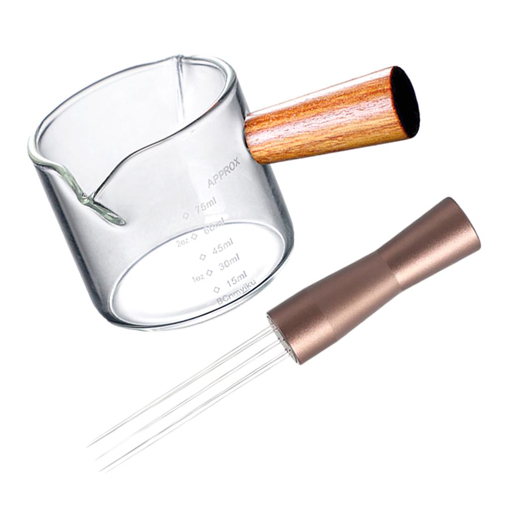 Coffee Tamper Distributor Measuring Cup Espresso Hand Stirrer Style D