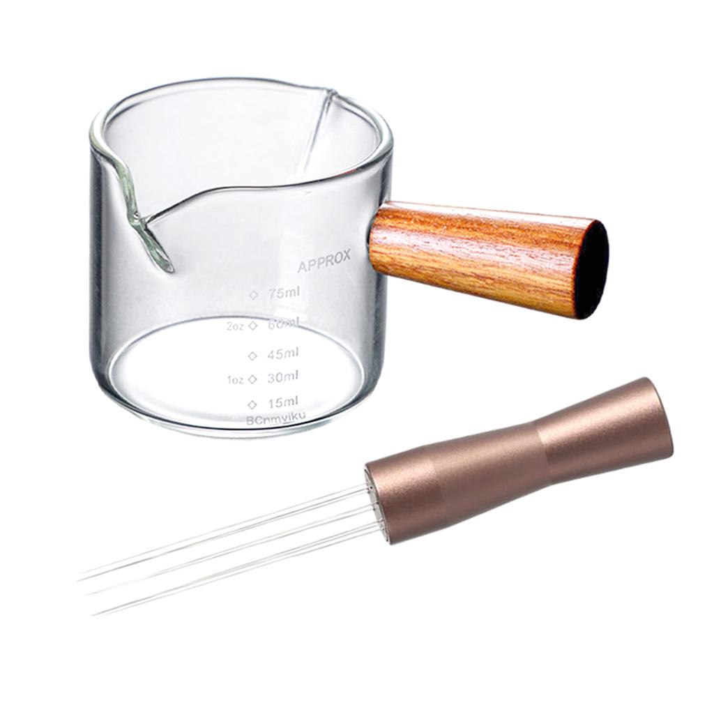 Coffee Tamper Distributor Measuring Cup Espresso Hand Stirrer Style D