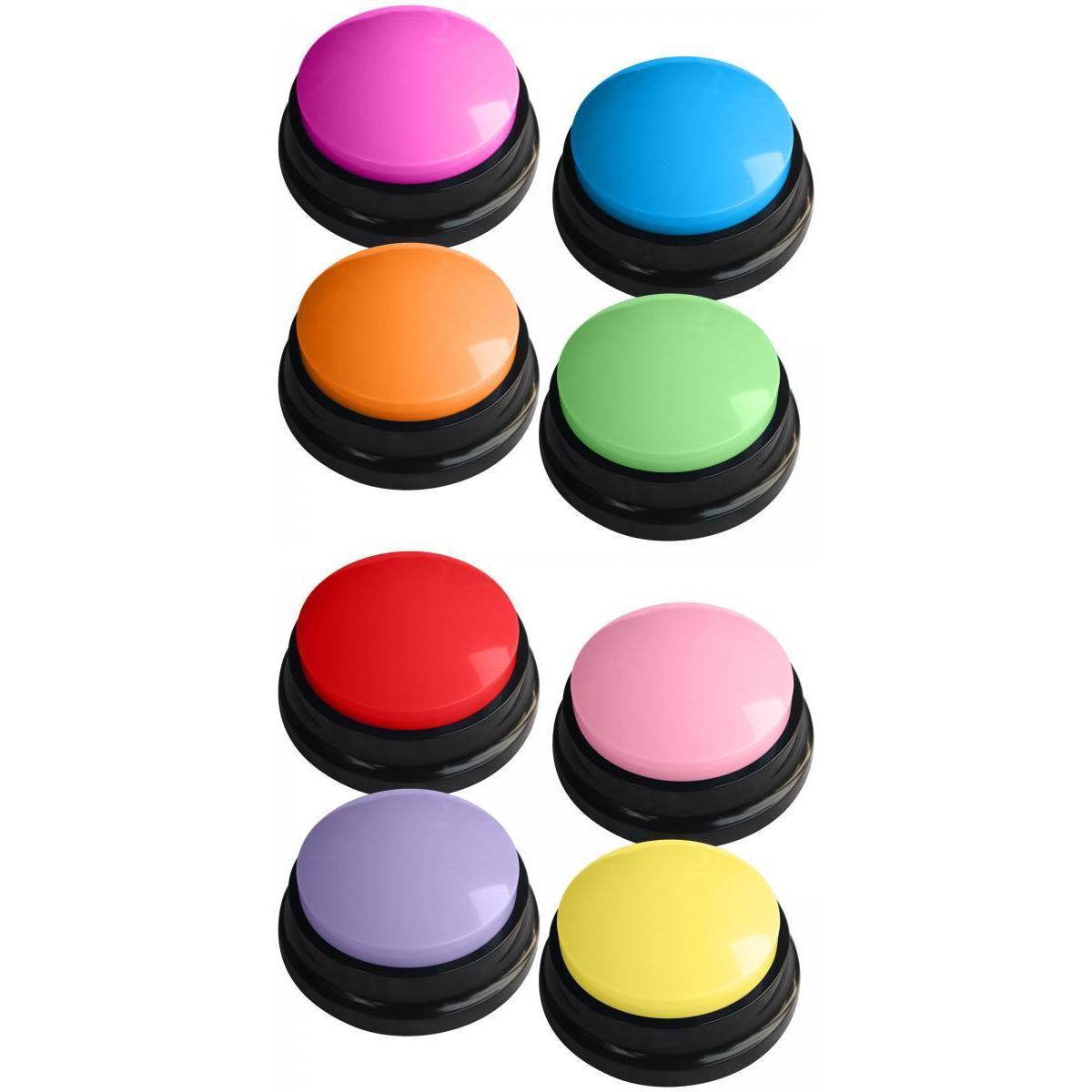 8x Talking Buttons Dogs Recording Sound Button Party Noise Makers for Pet