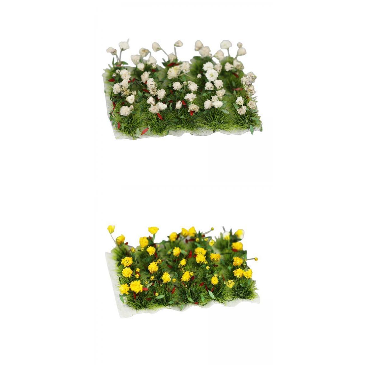 DIY 2 Colors Flower Cluster Model Railroad Architecture Grass Layout