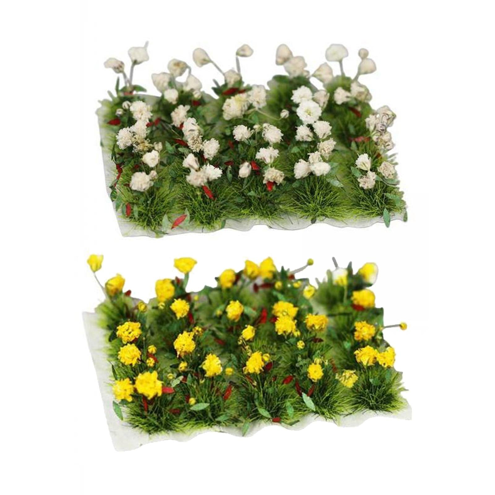 DIY 2 Colors Flower Cluster Model Railroad Architecture Grass Layout