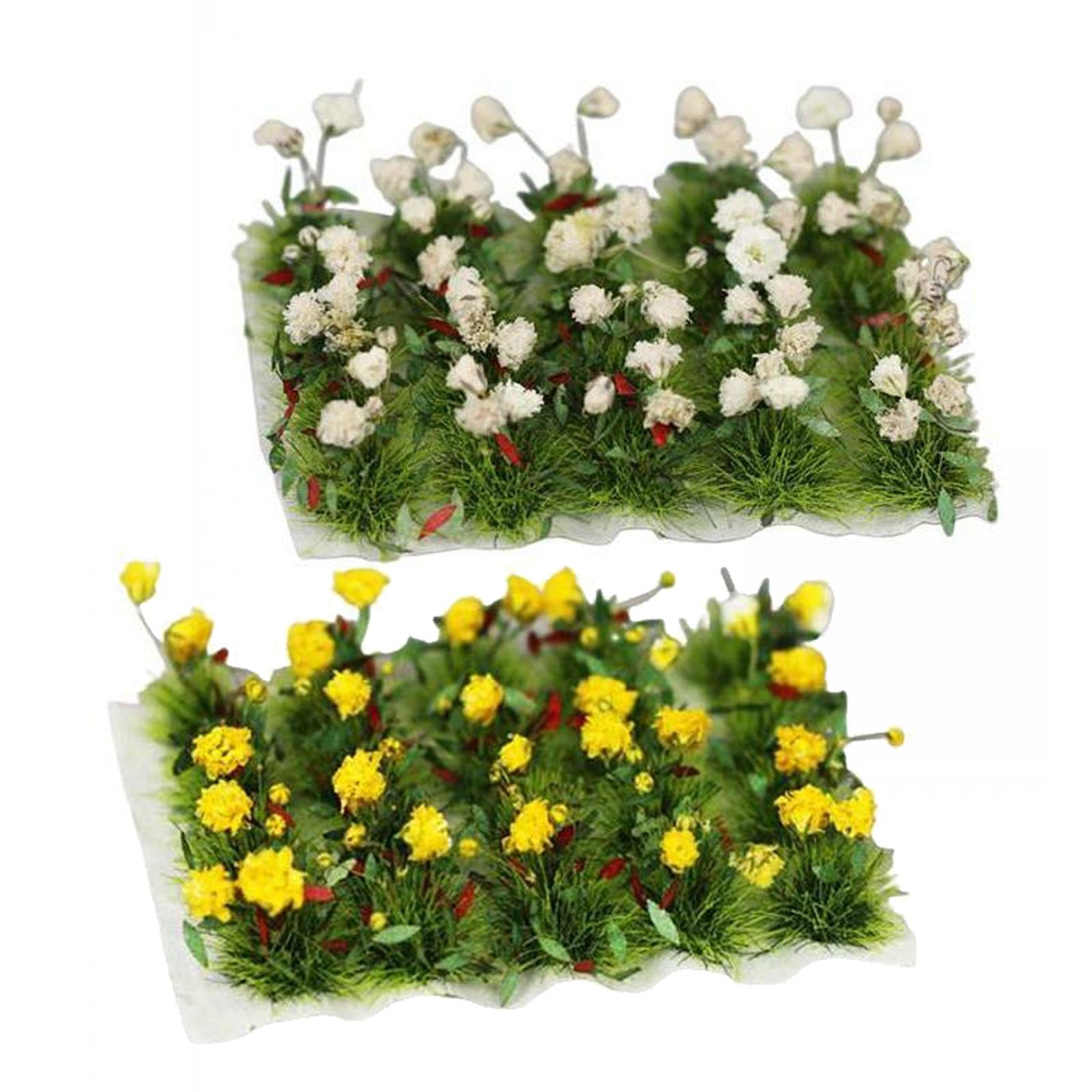 DIY 2 Colors Flower Cluster Model Railroad Architecture Grass Layout