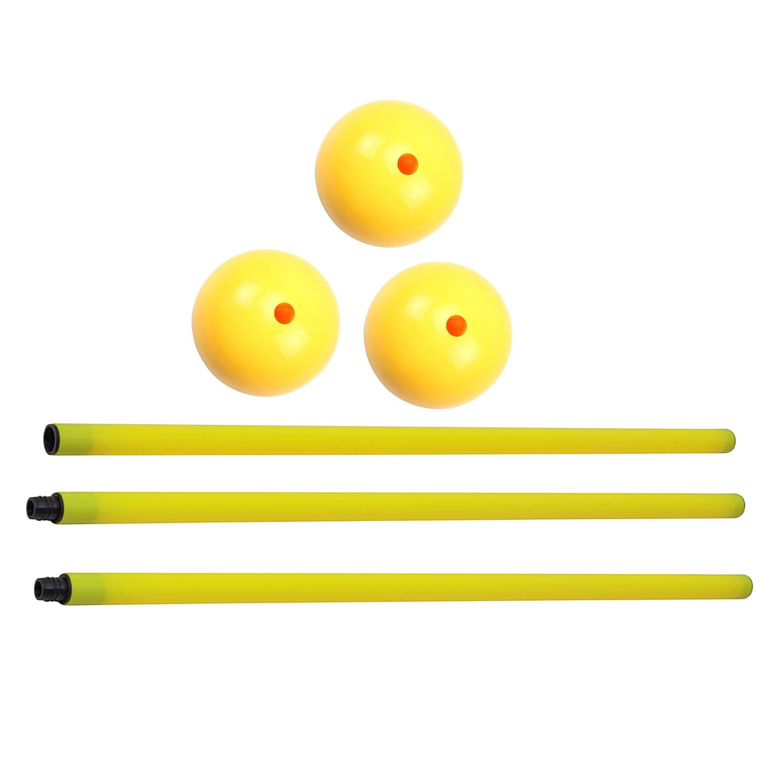 3 Sets Football Door Pole Training Tool Sign Obstacle Marker Rod and Base