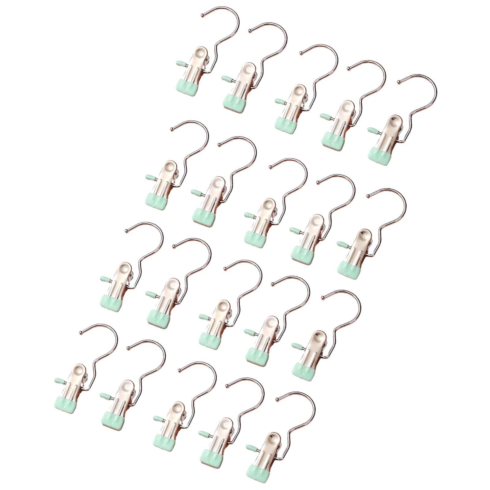 20Pcs Clothes Pins Multipurpose Boot Hangers Clips for Hats Silk Scarf Towel