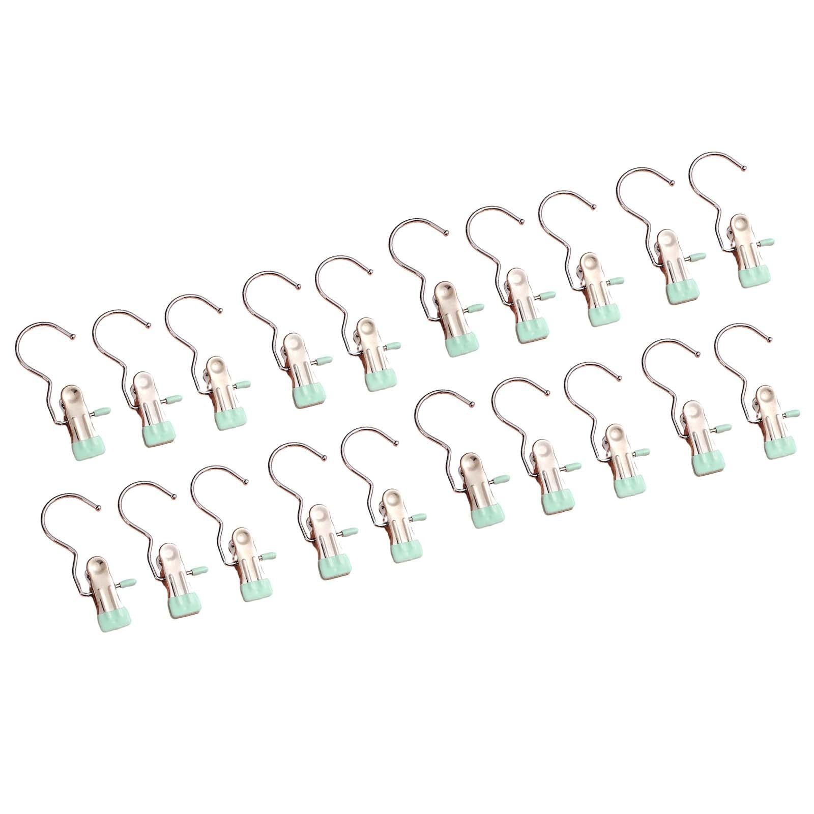 20Pcs Clothes Pins Multipurpose Boot Hangers Clips for Hats Silk Scarf Towel