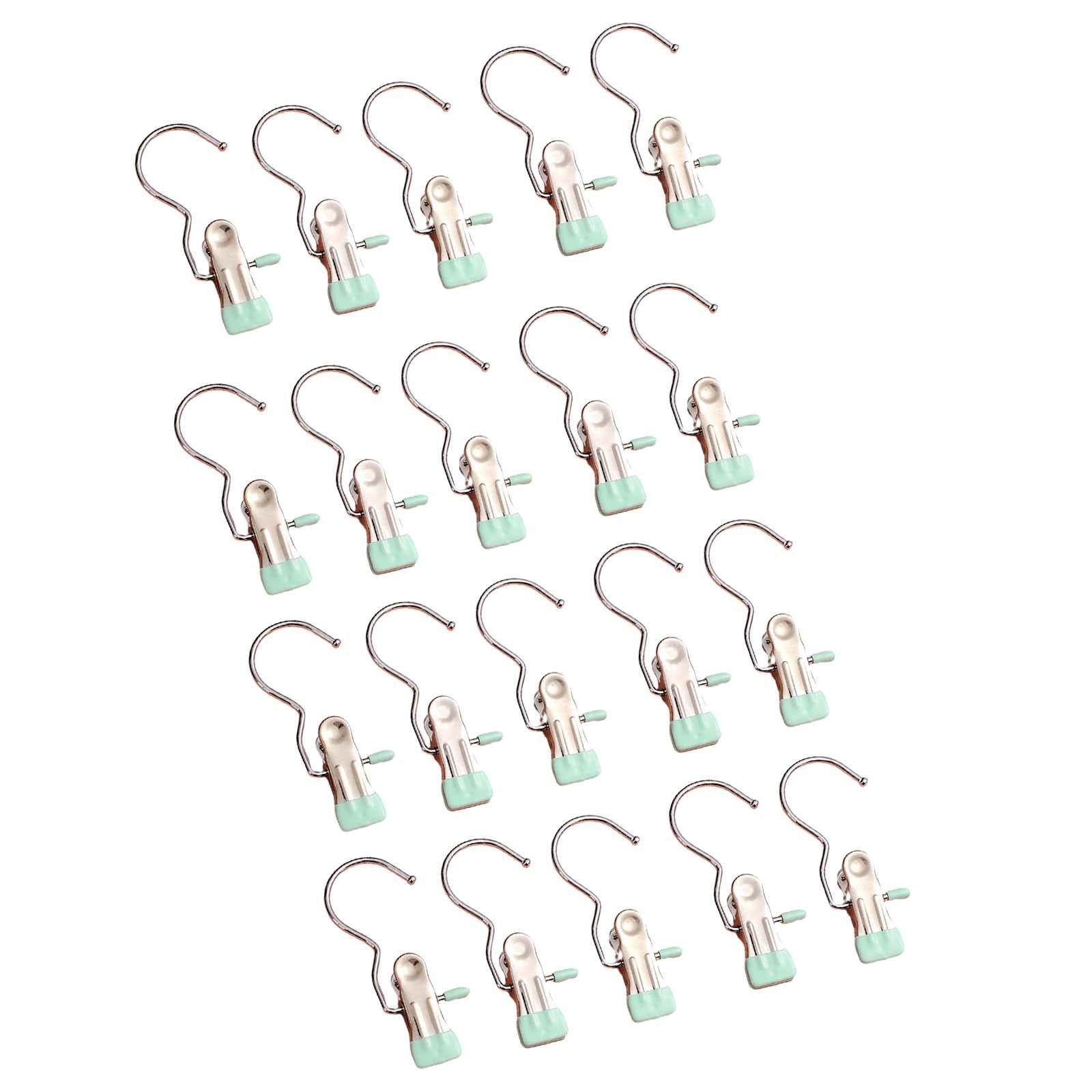 20Pcs Clothes Pins Multipurpose Boot Hangers Clips for Hats Silk Scarf Towel