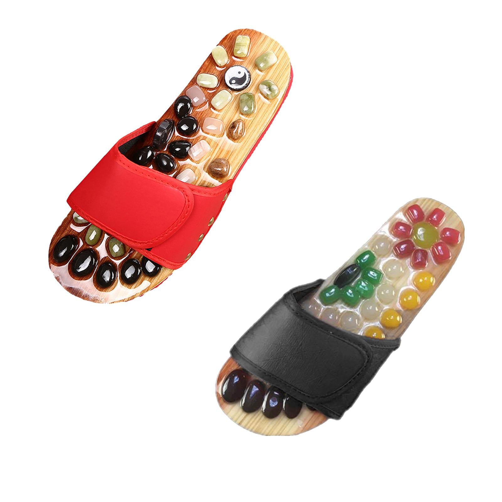 2 pair Massage Shoes Adjustable Multipurpose Bath Slipper for Home Salon